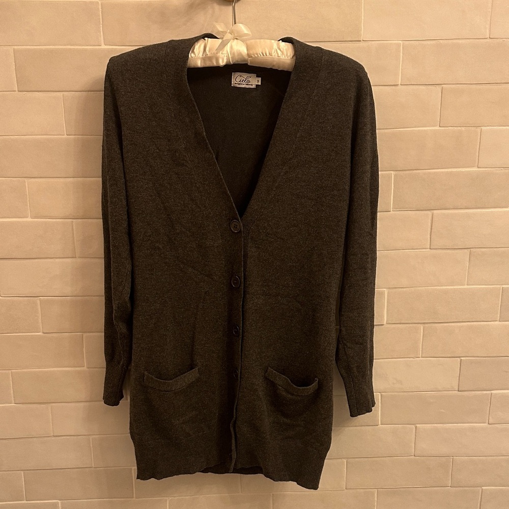 Cielo Dark Gray Knit Cardigan